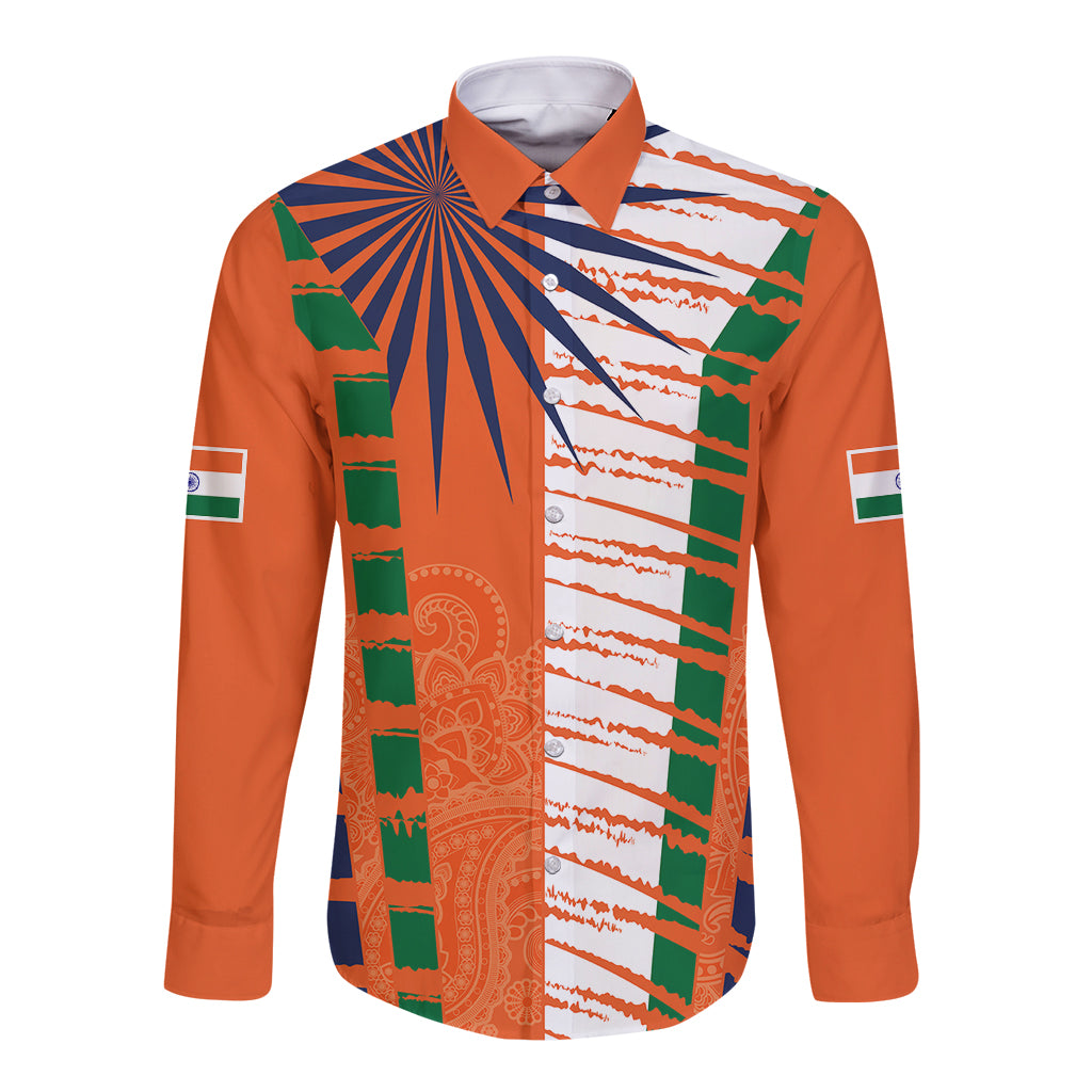 personalised-india-long-sleeve-button-shirt-raising-sun-indian-pattern-mandala-murals