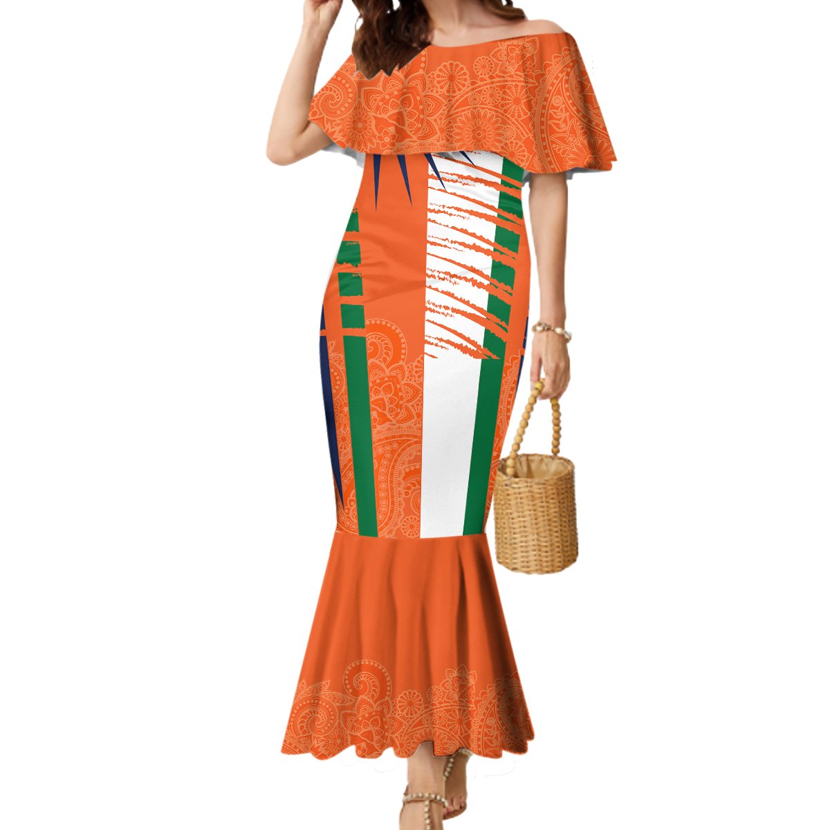 personalised-india-mermaid-dress-raising-sun-indian-pattern-mandala-murals