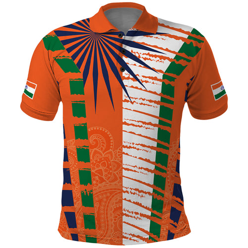 personalised-india-polo-shirt-raising-sun-indian-pattern-mandala-murals