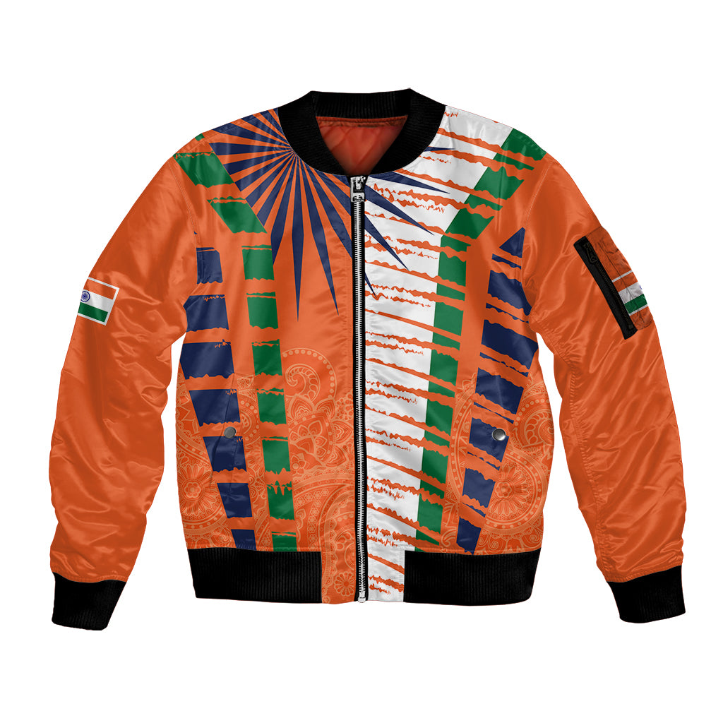 personalised-india-sleeve-zip-bomber-jacket-raising-sun-indian-pattern-mandala-murals