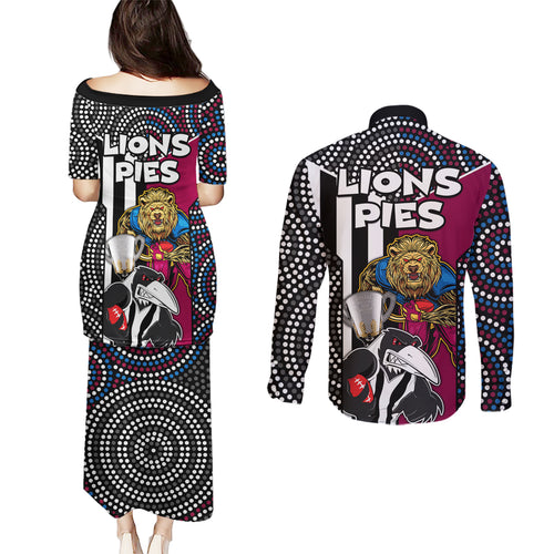 afl-magpies-combine-lions-couples-matching-puletasi-dress-and-long-sleeve-button-shirts-together-go-champions-2023