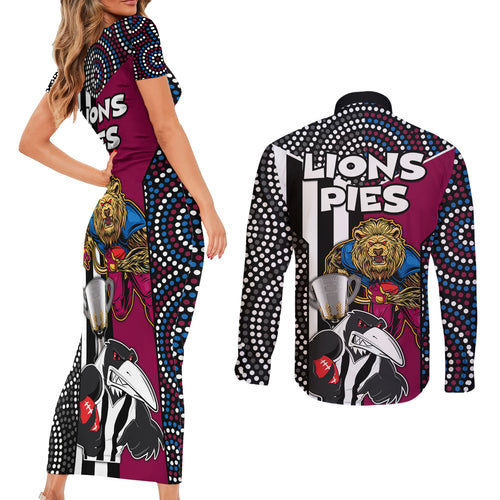 afl-magpies-combine-lions-couples-matching-short-sleeve-bodycon-dress-and-long-sleeve-button-shirts-together-go-champions-2023