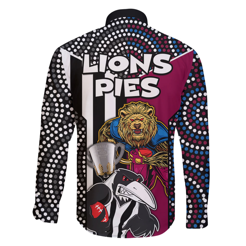afl-magpies-combine-lions-family-matching-off-shoulder-long-sleeve-dress-and-hawaiian-shirt-together-go-champions-2023