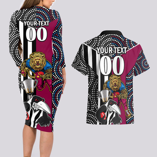 custom-afl-magpies-combine-lions-couples-matching-long-sleeve-bodycon-dress-and-hawaiian-shirt-together-go-champions-2023