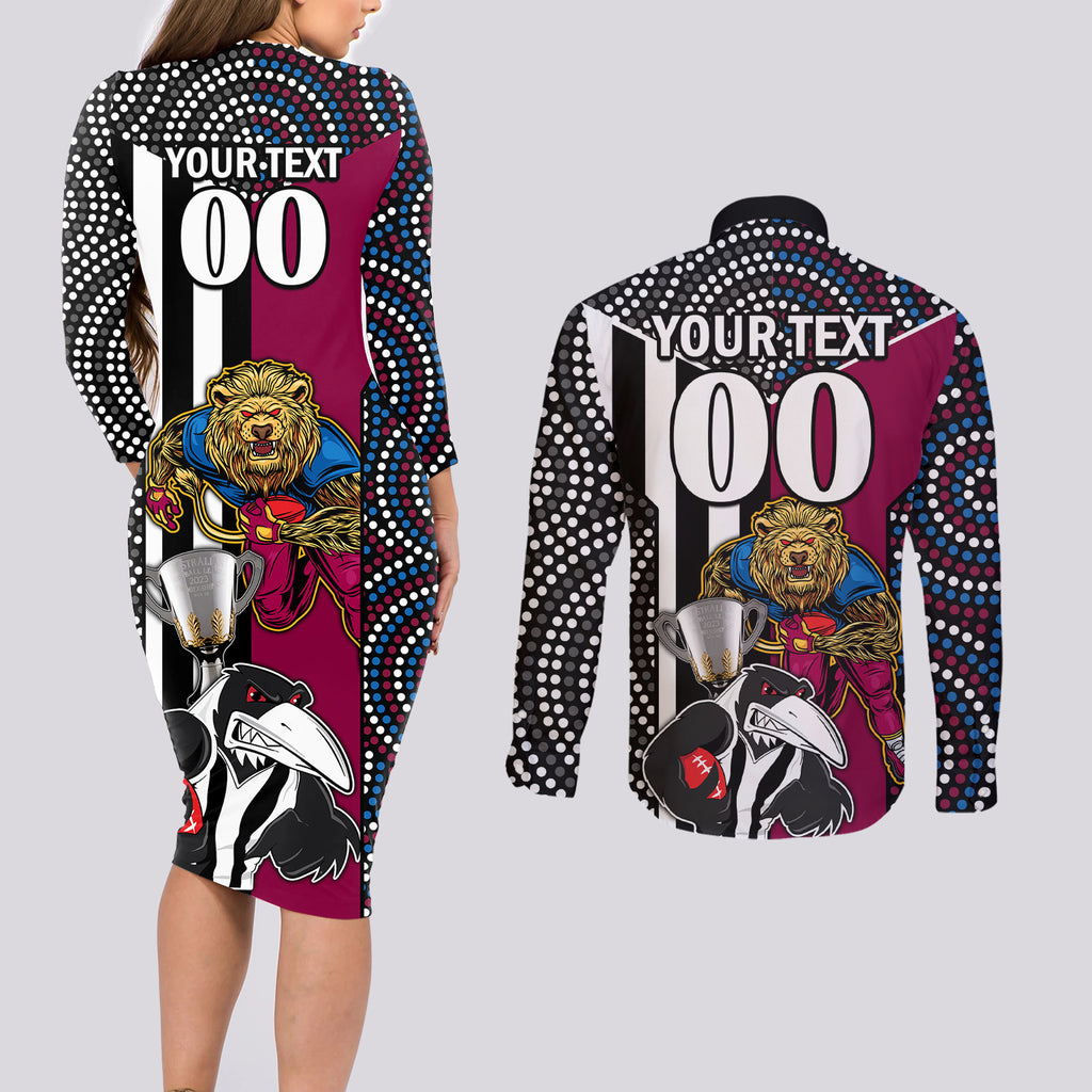 custom-afl-magpies-combine-lions-couples-matching-long-sleeve-bodycon-dress-and-long-sleeve-button-shirts-together-go-champions-2023