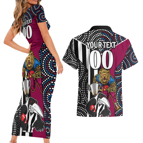 custom-afl-magpies-combine-lions-couples-matching-short-sleeve-bodycon-dress-and-hawaiian-shirt-together-go-champions-2023