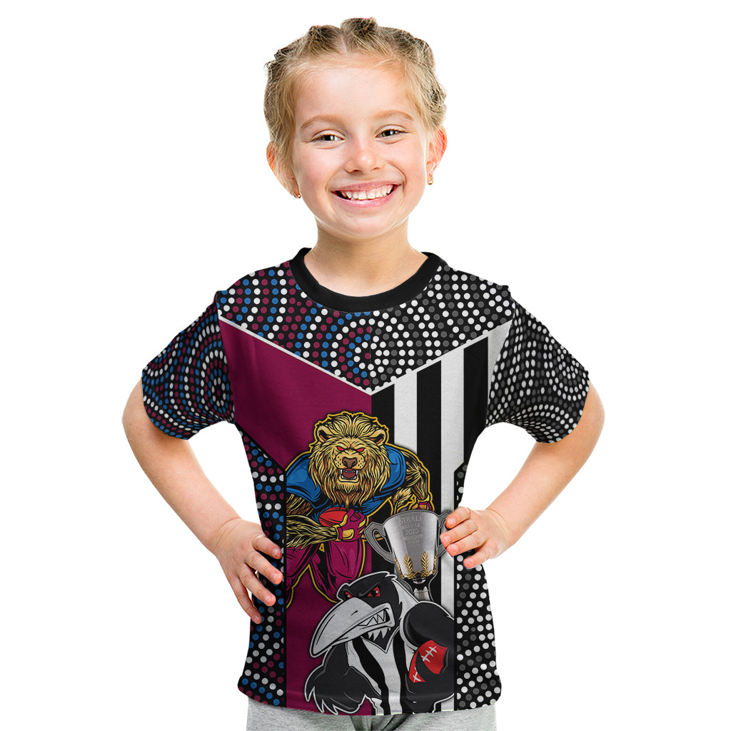 custom-afl-magpies-combine-lions-kid-t-shirt-together-go-champions-2023