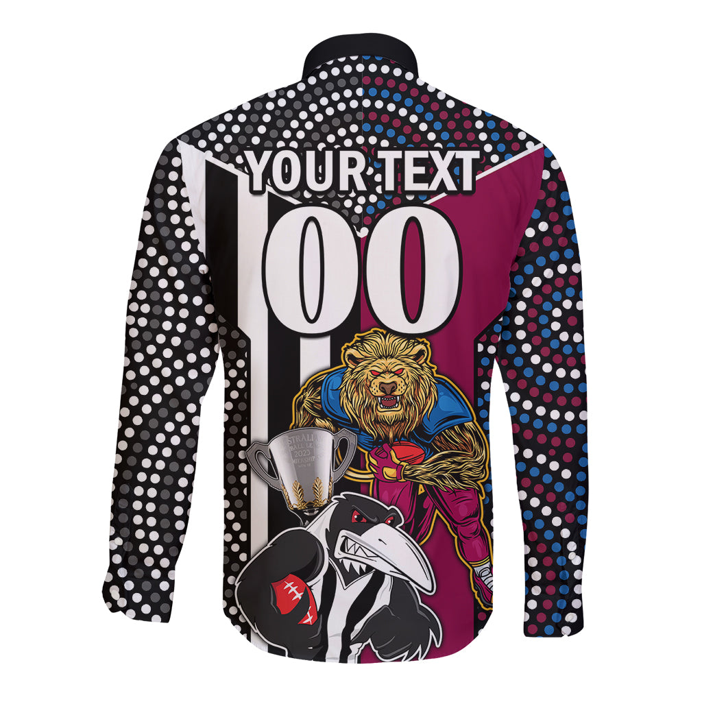 custom-afl-magpies-combine-lions-long-sleeve-button-shirt-together-go-champions-2023