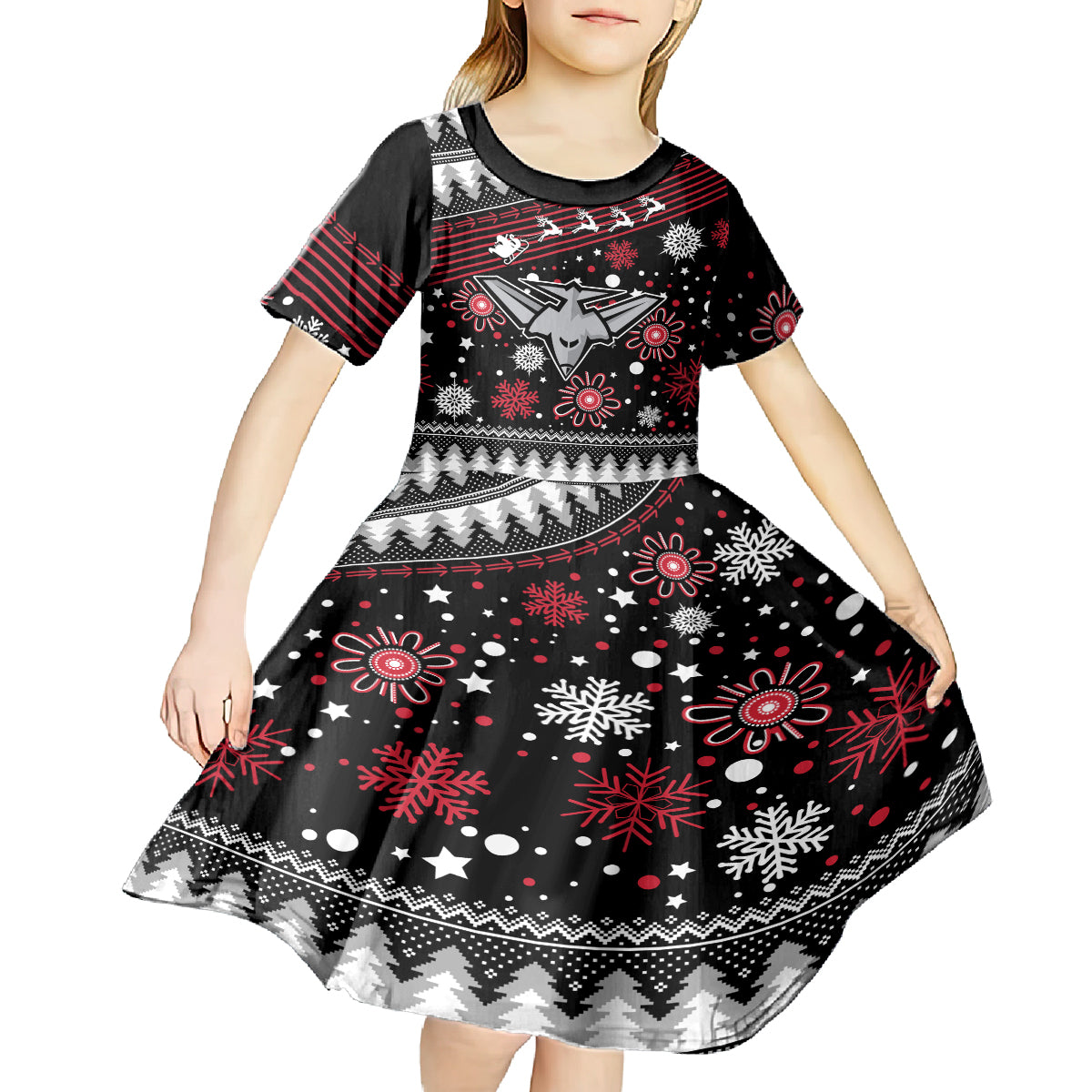 custom-bombers-football-kid-short-sleeve-dress-christmas-vibe-2023