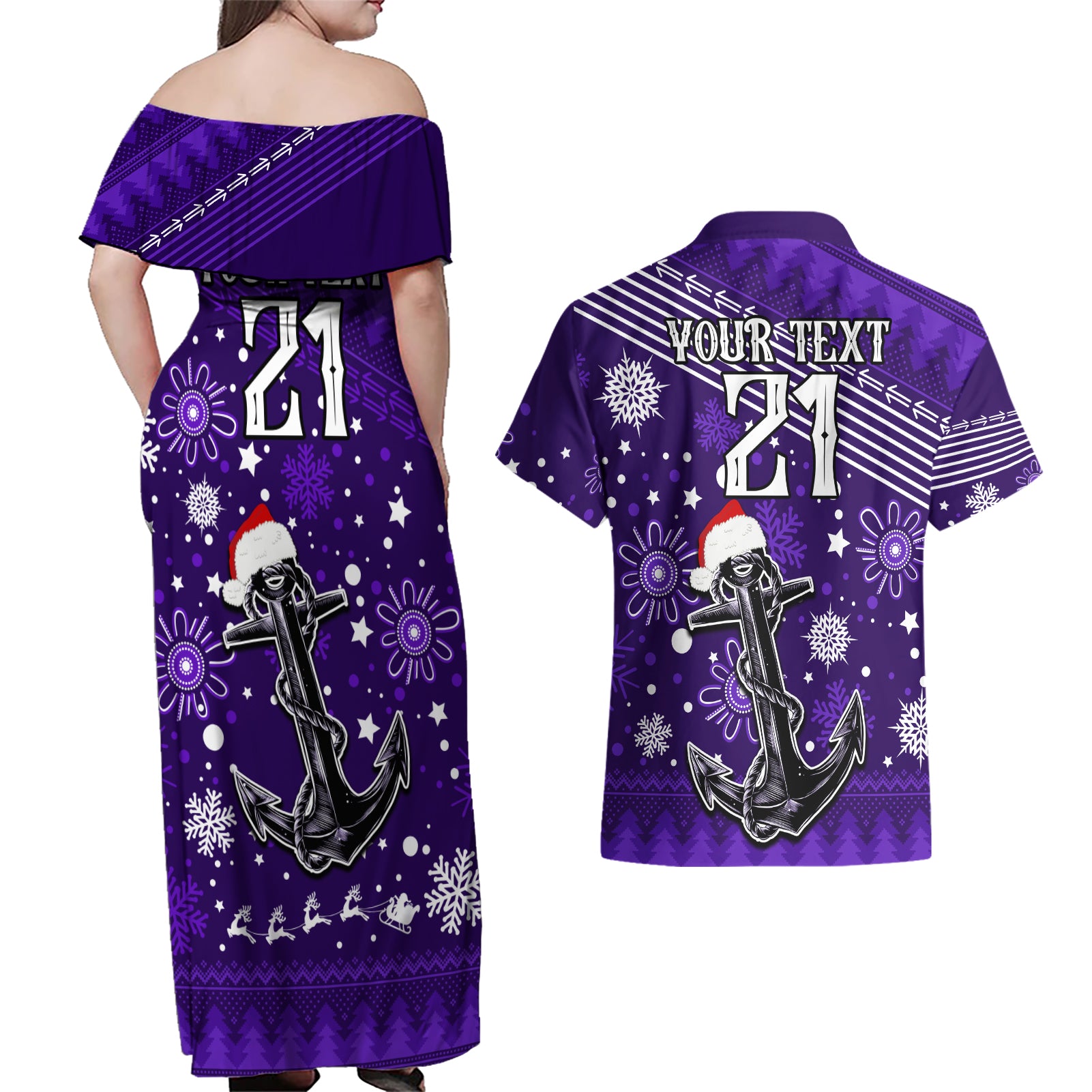 custom-fremantle-dockers-football-couples-matching-off-shoulder-maxi-dress-and-hawaiian-shirt-christmas-vibe-2023