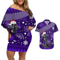 custom-fremantle-dockers-football-couples-matching-off-shoulder-short-dress-and-hawaiian-shirt-christmas-vibe-2023