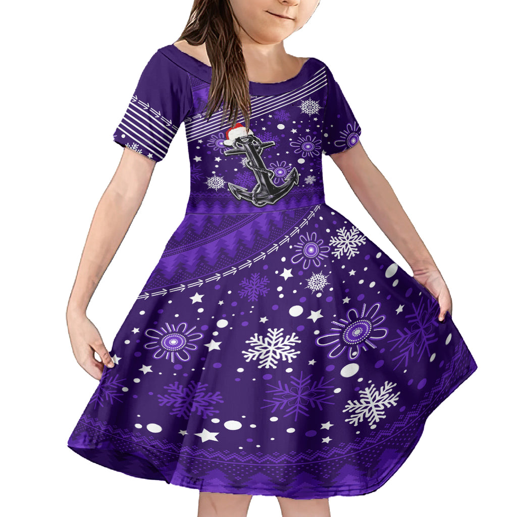 custom-fremantle-dockers-football-kid-short-sleeve-dress-christmas-vibe-2023