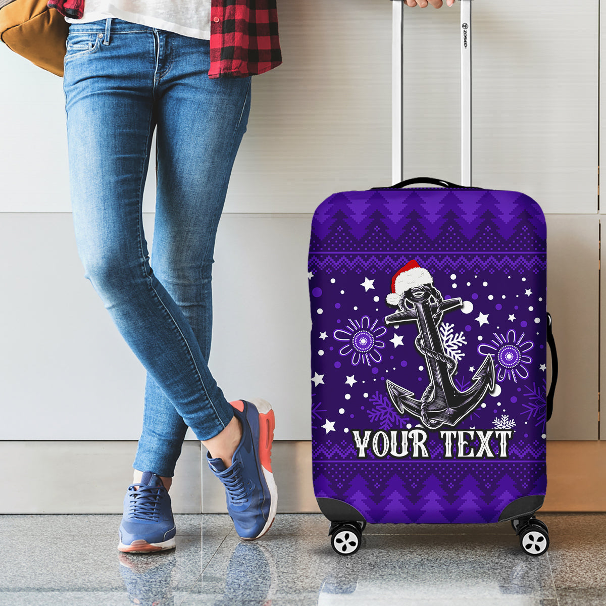 custom-fremantle-dockers-football-luggage-cover-christmas-vibe-2023