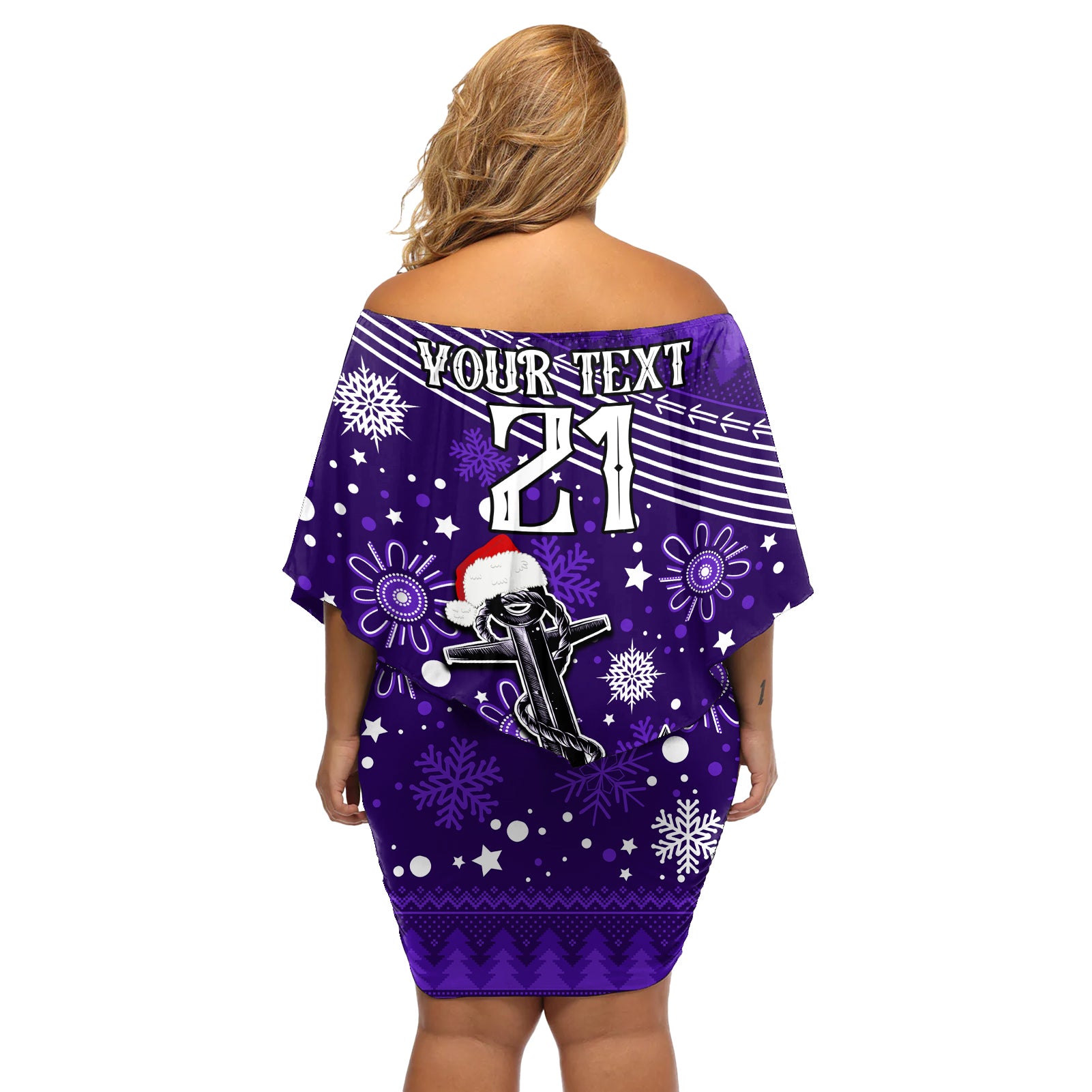 custom-fremantle-dockers-football-off-shoulder-short-dress-christmas-vibe-2023