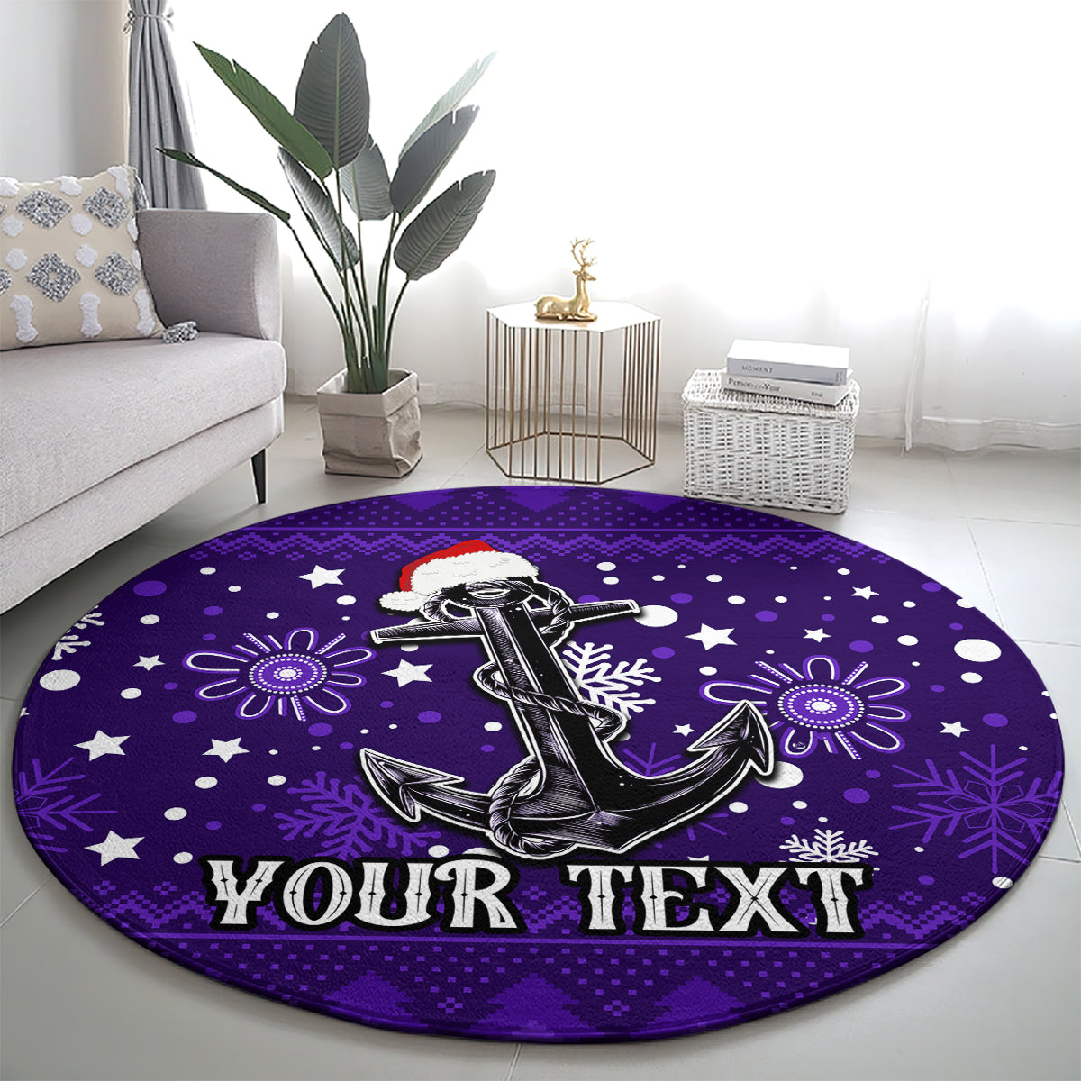 custom-fremantle-dockers-football-round-carpet-christmas-vibe-2023