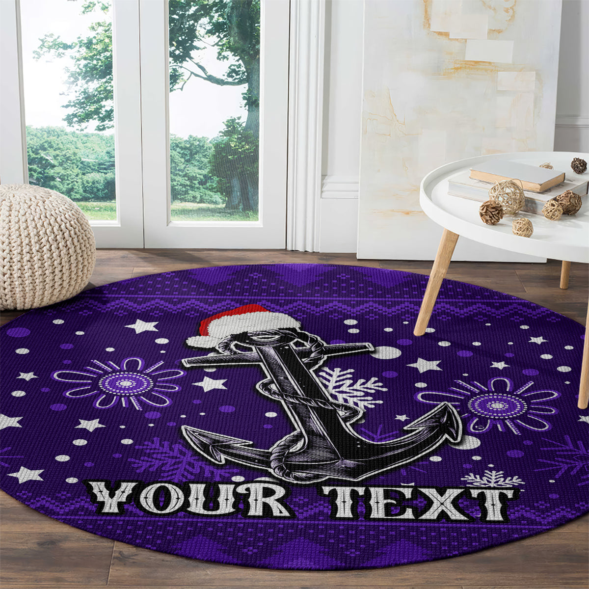 custom-fremantle-dockers-football-round-carpet-christmas-vibe-2023