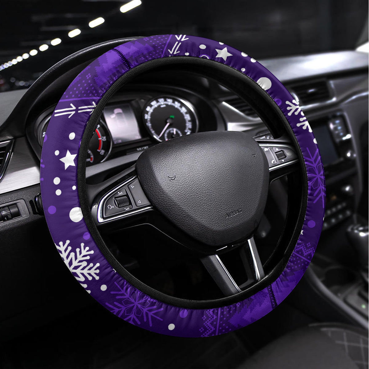 Fremantle Dockers Football Steering Wheel Cover Christmas Vibe 2023