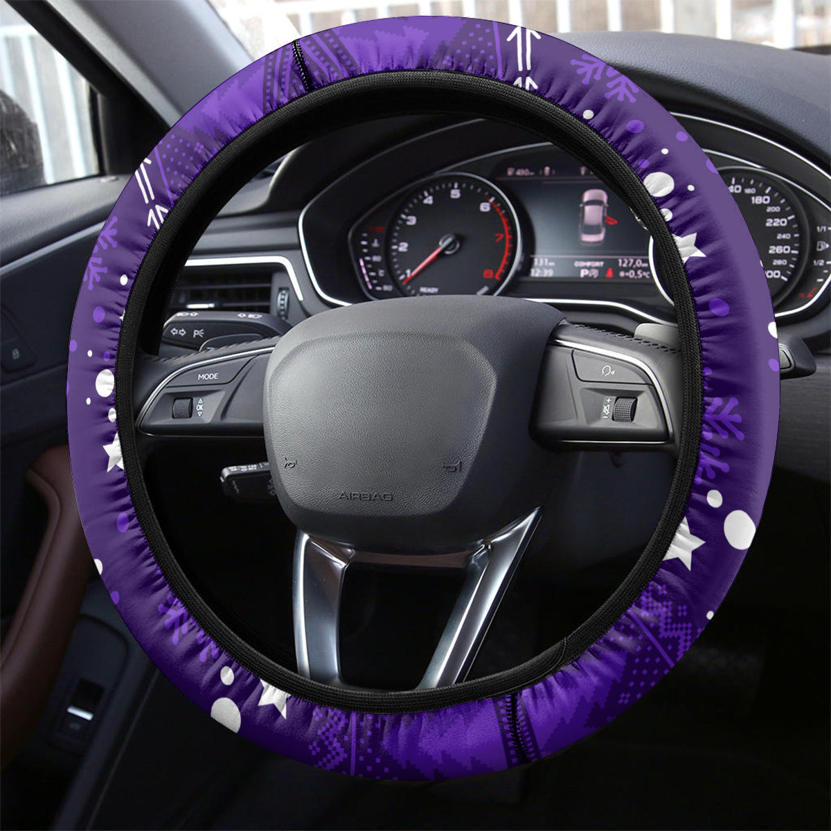 Fremantle Dockers Football Steering Wheel Cover Christmas Vibe 2023