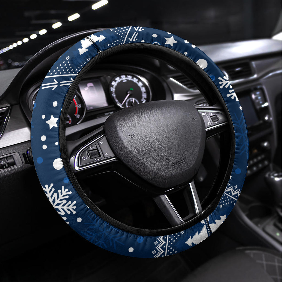 Geelong Cats Football Steering Wheel Cover Christmas Vibe 2023
