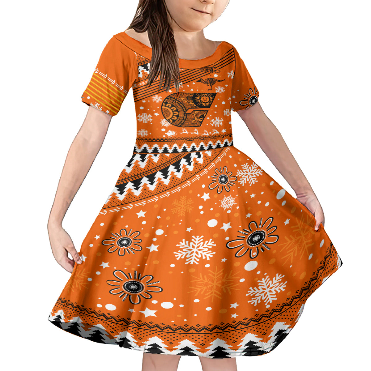 custom-giants-football-kid-short-sleeve-dress-christmas-vibe-2023