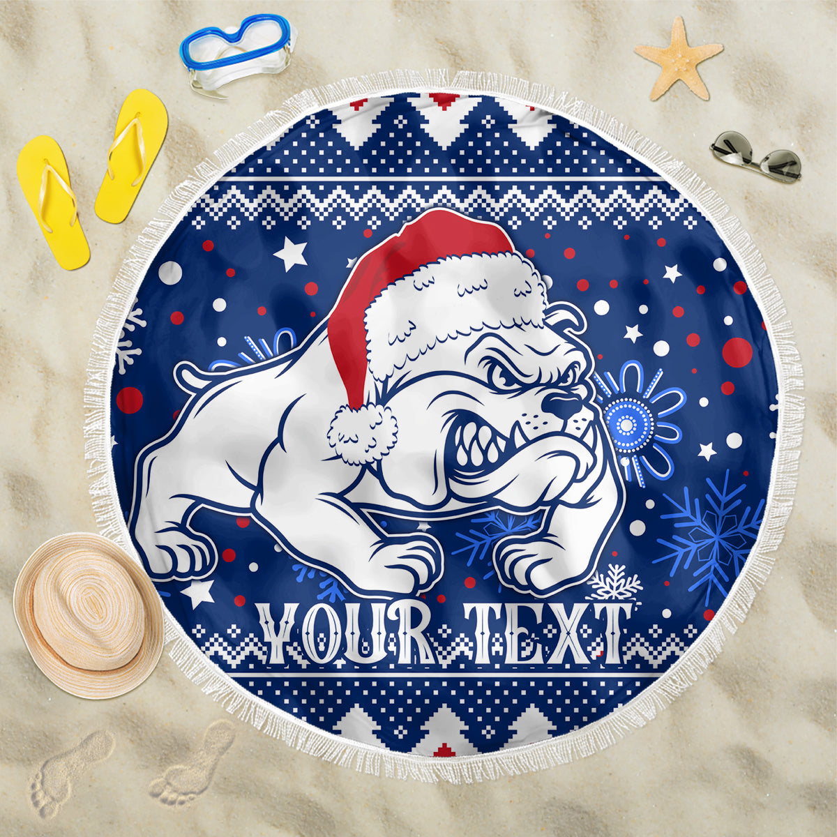 bulldogs-football-beach-blanket-christmas-vibe-2023