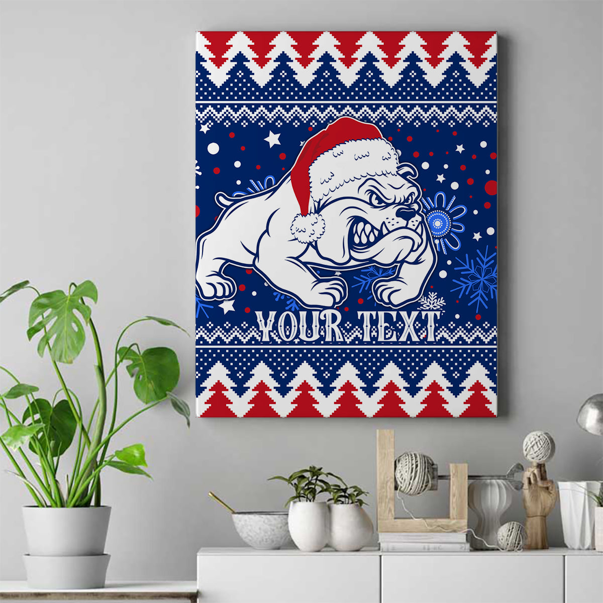 bulldogs-football-canvas-wall-art-christmas-vibe-2023