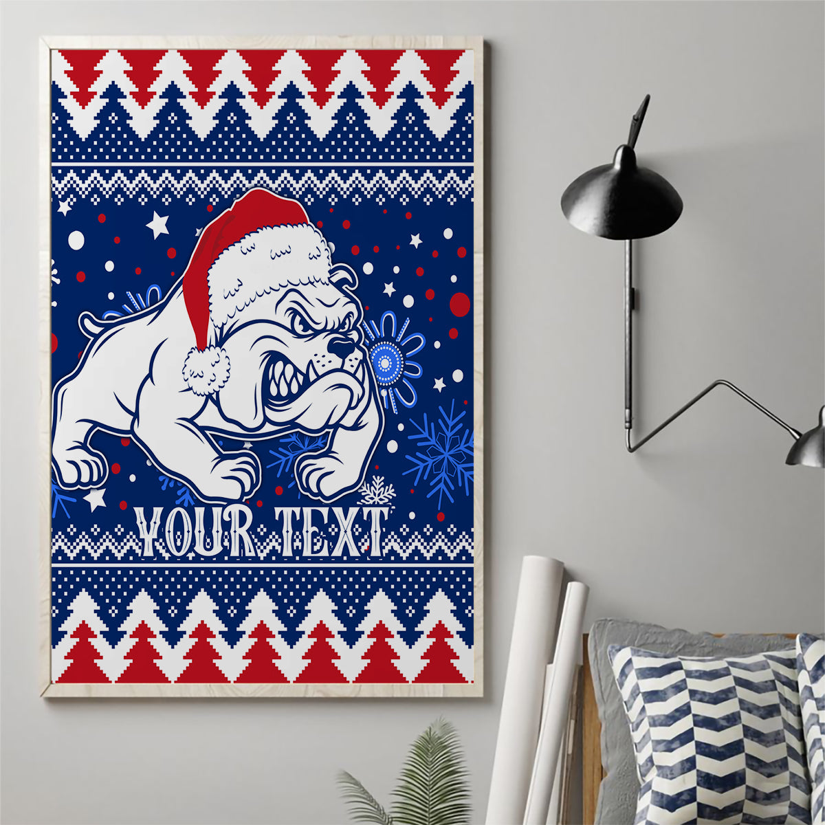 bulldogs-football-canvas-wall-art-christmas-vibe-2023