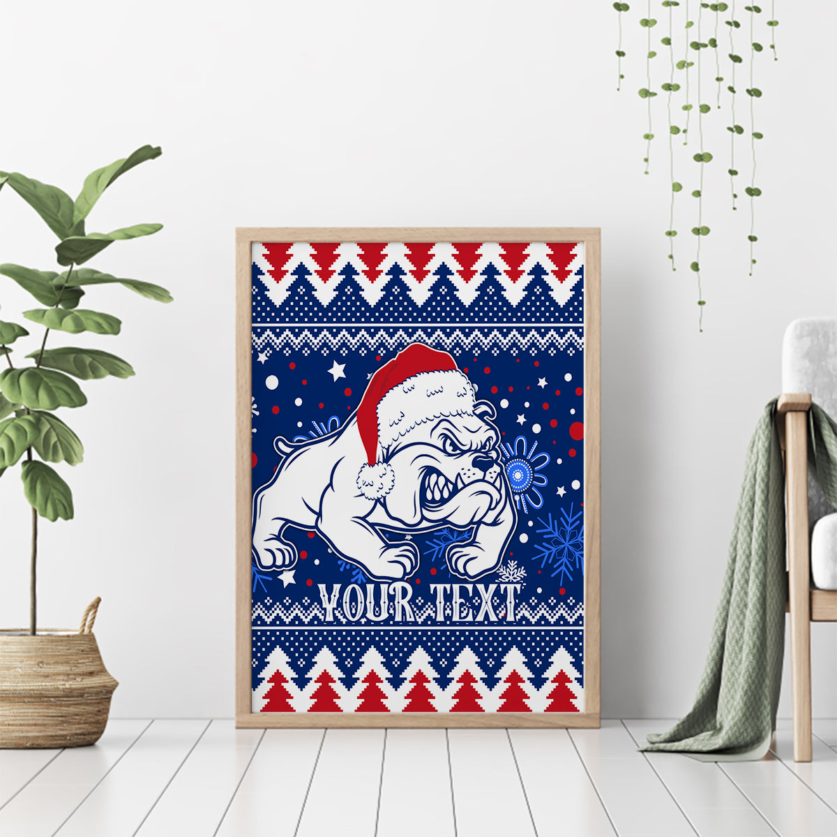 bulldogs-football-canvas-wall-art-christmas-vibe-2023