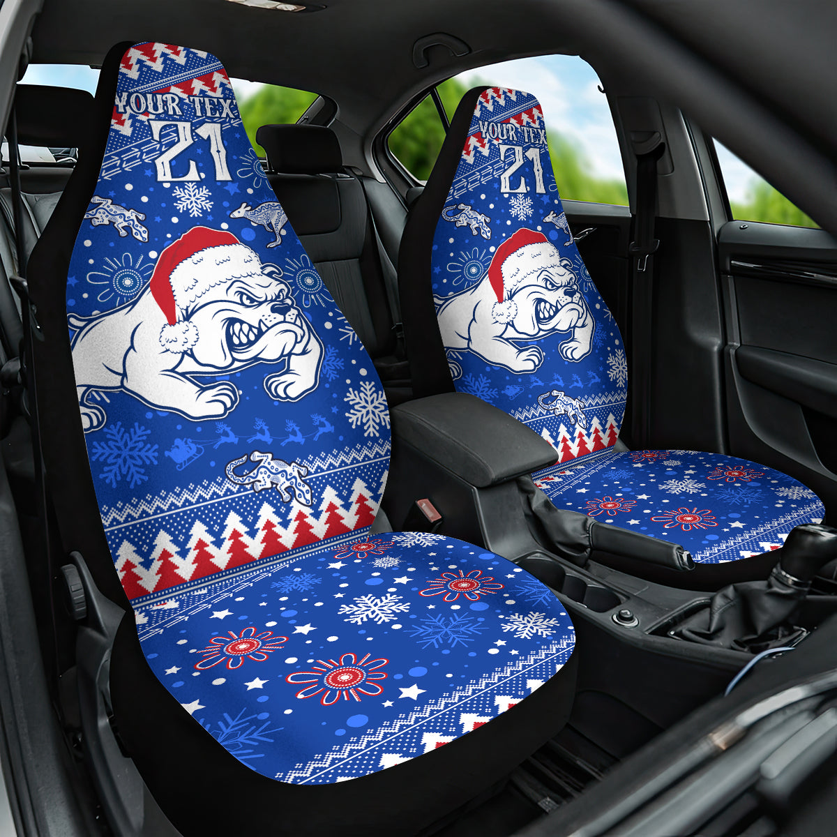 bulldogs-football-car-seat-cover-christmas-vibe-2023