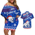bulldogs-football-couples-matching-off-shoulder-short-dress-and-hawaiian-shirt-christmas-vibe-2023