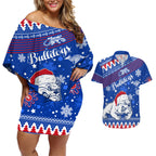 bulldogs-football-couples-matching-off-shoulder-short-dress-and-hawaiian-shirt-christmas-vibe-2023