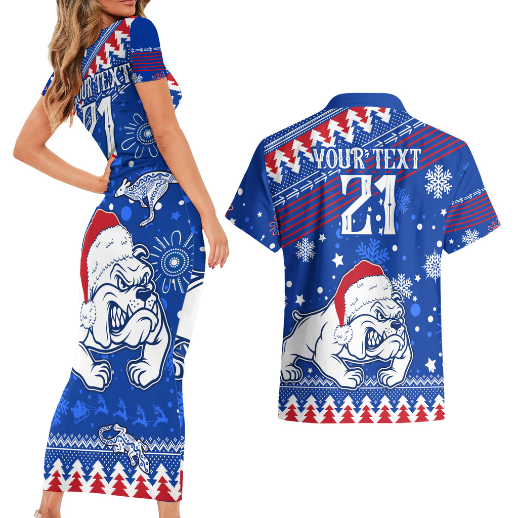 bulldogs-football-couples-matching-short-sleeve-bodycon-dress-and-hawaiian-shirt-christmas-vibe-2023
