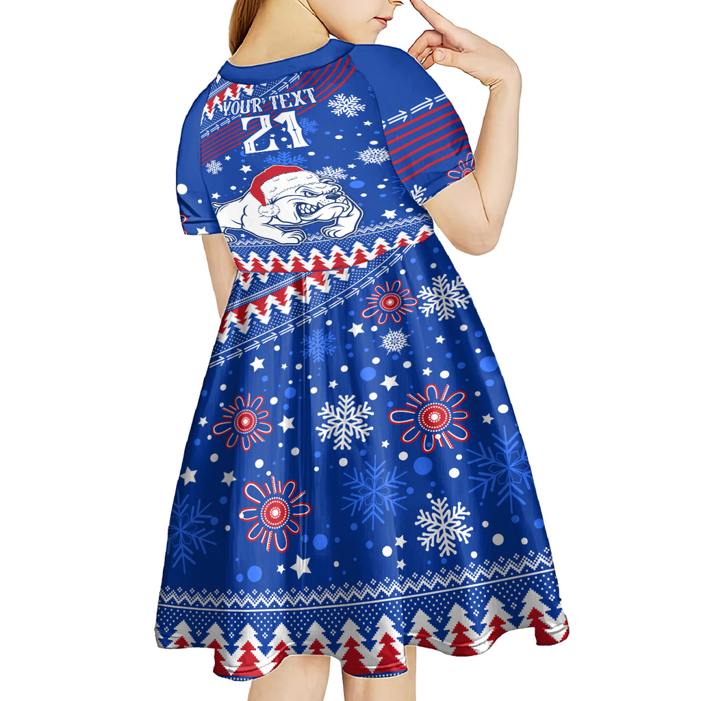 bulldogs-football-kid-short-sleeve-dress-christmas-vibe-2023
