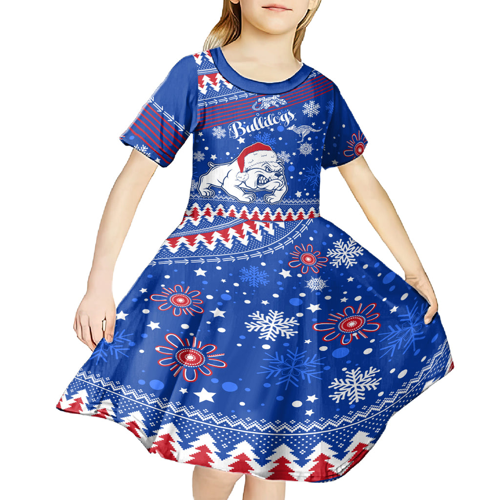 bulldogs-football-kid-short-sleeve-dress-christmas-vibe-2023