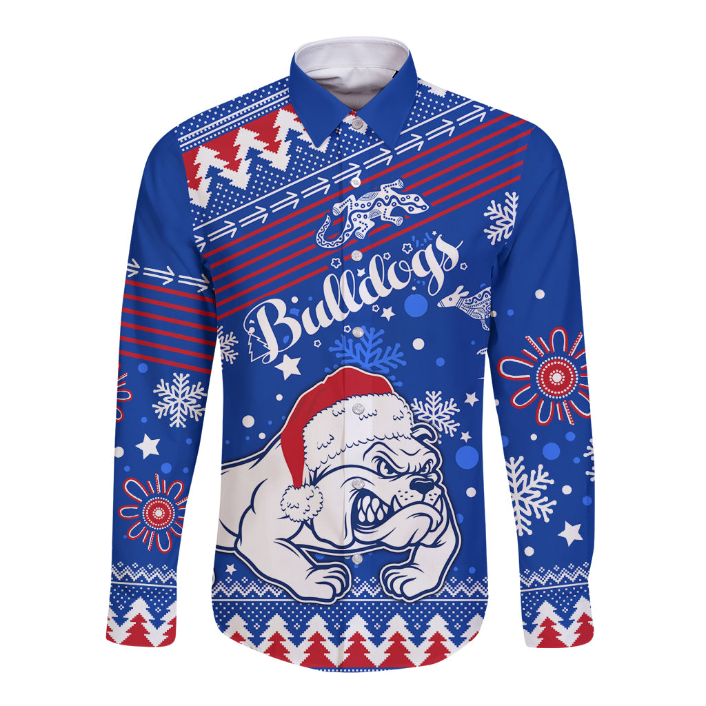 bulldogs-football-long-sleeve-button-shirt-christmas-vibe-2023