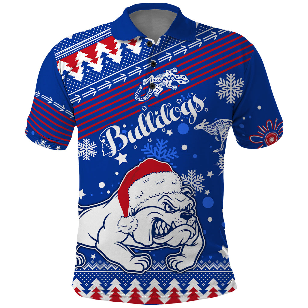 bulldogs-football-polo-shirt-christmas-vibe-2023