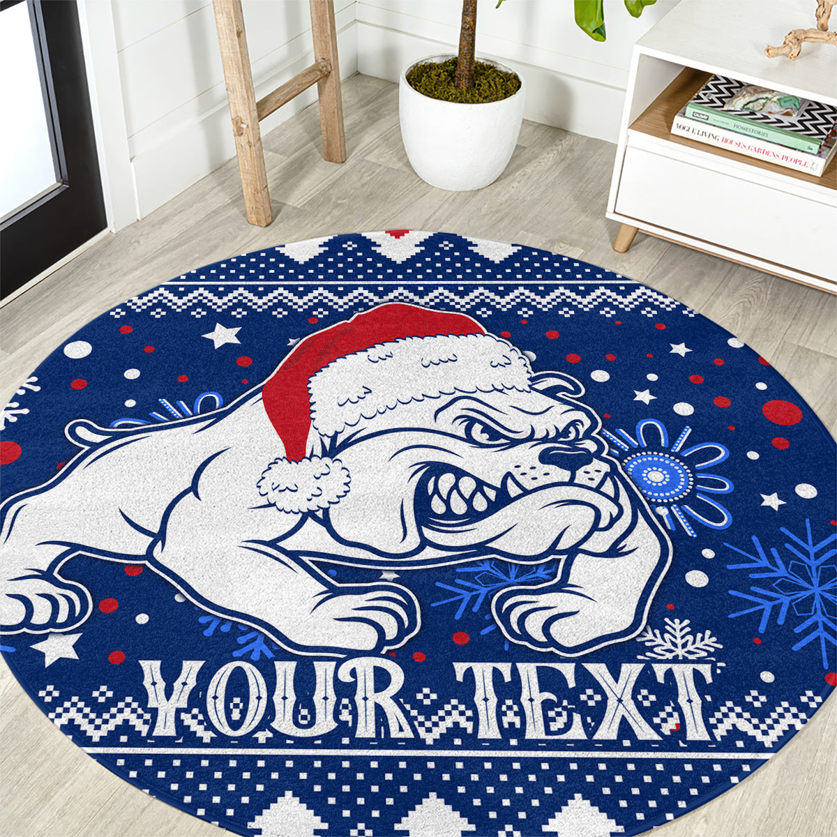 bulldogs-football-round-carpet-christmas-vibe-2023