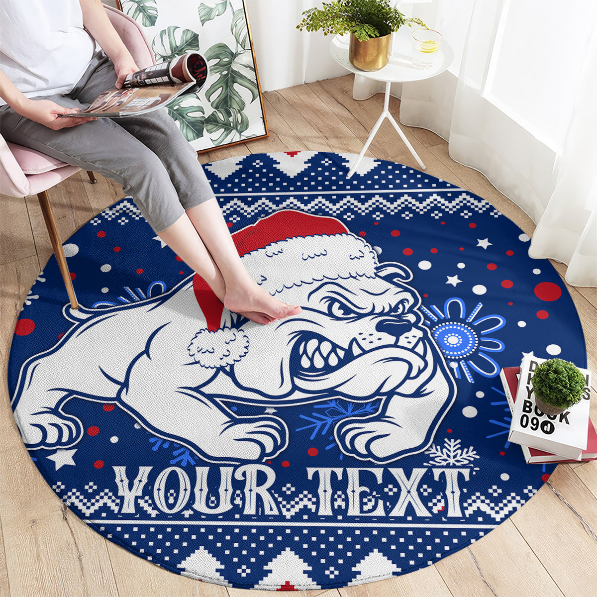 bulldogs-football-round-carpet-christmas-vibe-2023