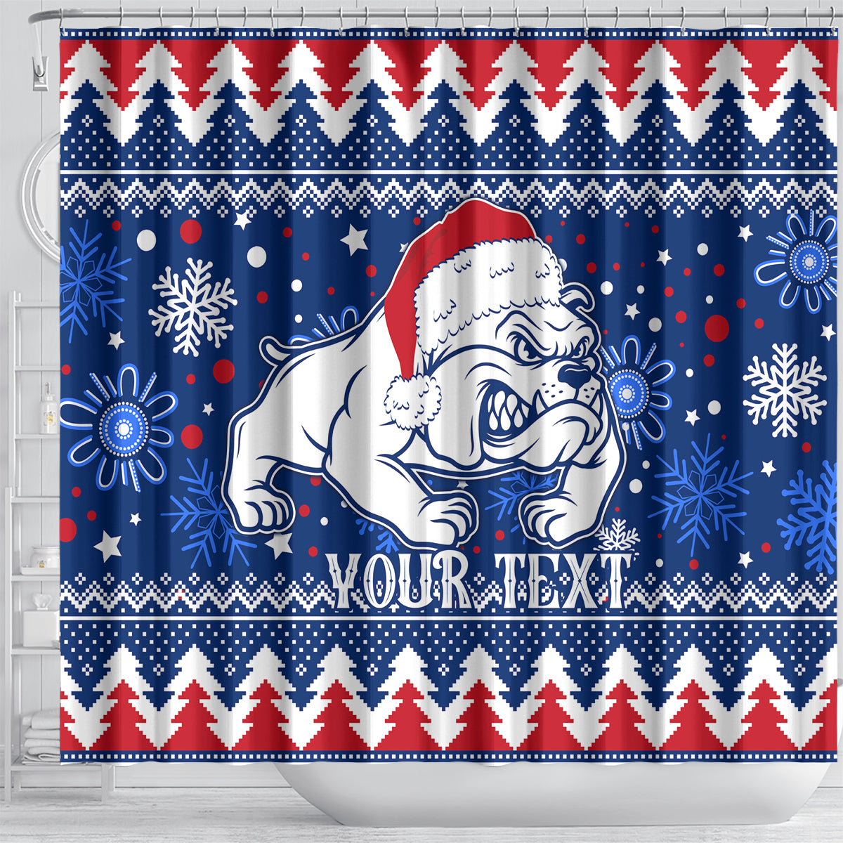 bulldogs-football-shower-curtain-christmas-vibe-2023