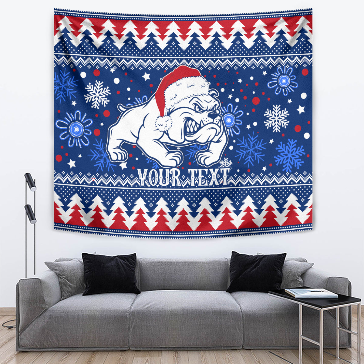 bulldogs-football-tapestry-christmas-vibe-2023
