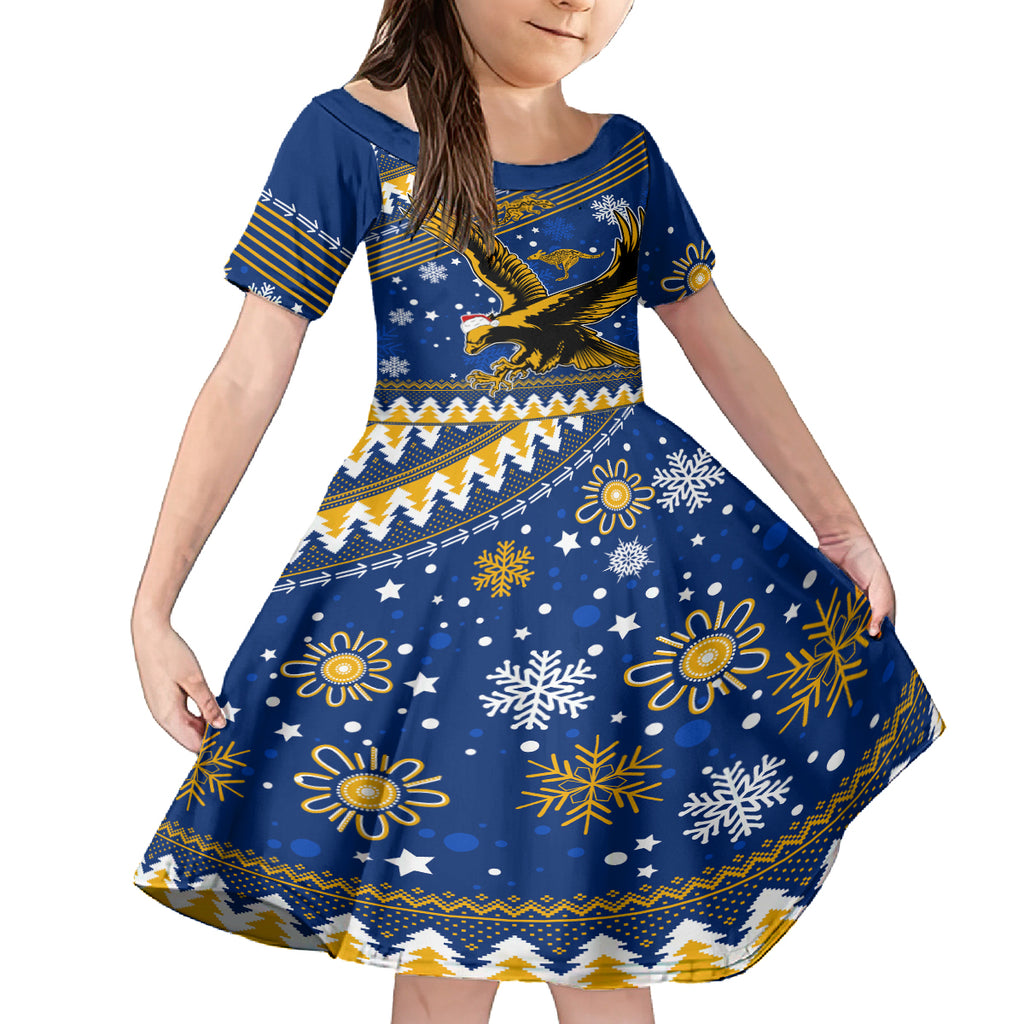 custom-eagles-football-kid-short-sleeve-dress-christmas-vibe-2023
