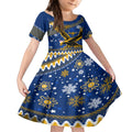 custom-eagles-football-kid-short-sleeve-dress-christmas-vibe-2023