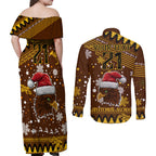 hawks-football-couples-matching-off-shoulder-maxi-dress-and-long-sleeve-button-shirt-spectemur-agendo-christmas-vibe-2023