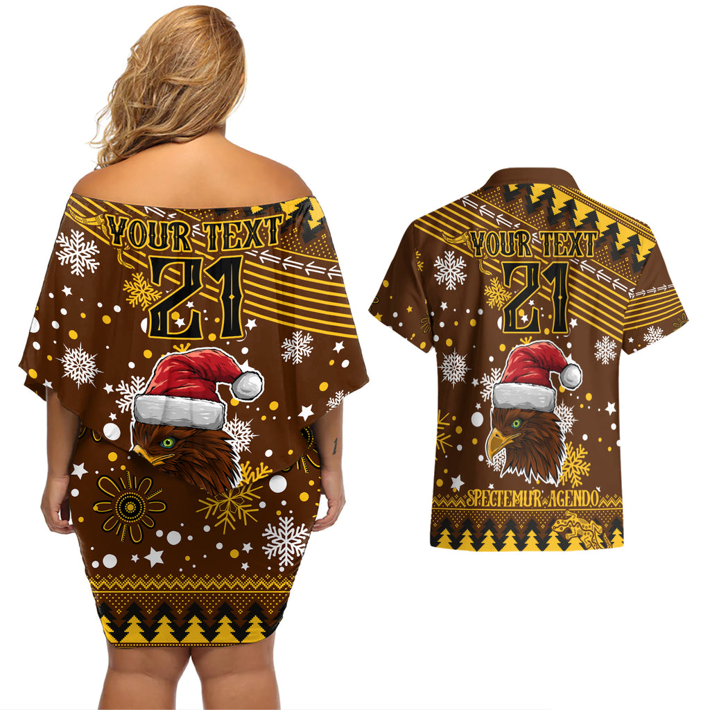 hawks-football-couples-matching-off-shoulder-short-dress-and-hawaiian-shirt-spectemur-agendo-christmas-vibe-2023