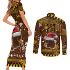 hawks-football-couples-matching-short-sleeve-bodycon-dress-and-long-sleeve-button-shirt-spectemur-agendo-christmas-vibe-2023