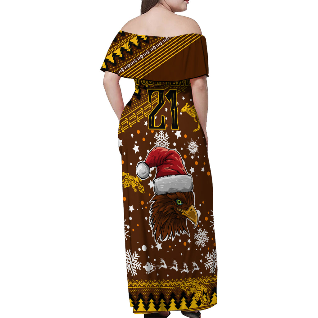 hawks-football-family-matching-off-shoulder-maxi-dress-and-hawaiian-shirt-spectemur-agendo-christmas-vibe-2023