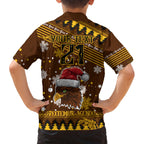 hawks-football-family-matching-off-shoulder-short-dress-and-hawaiian-shirt-spectemur-agendo-christmas-vibe-2023
