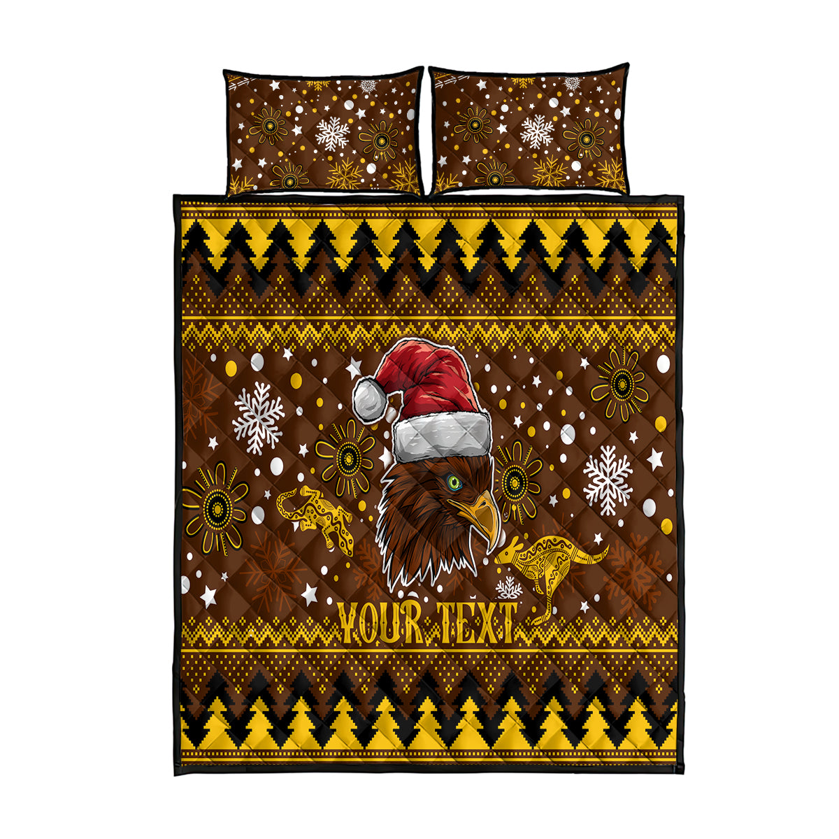 hawks-football-quilt-bed-set-spectemur-agendo-christmas-vibe-2023