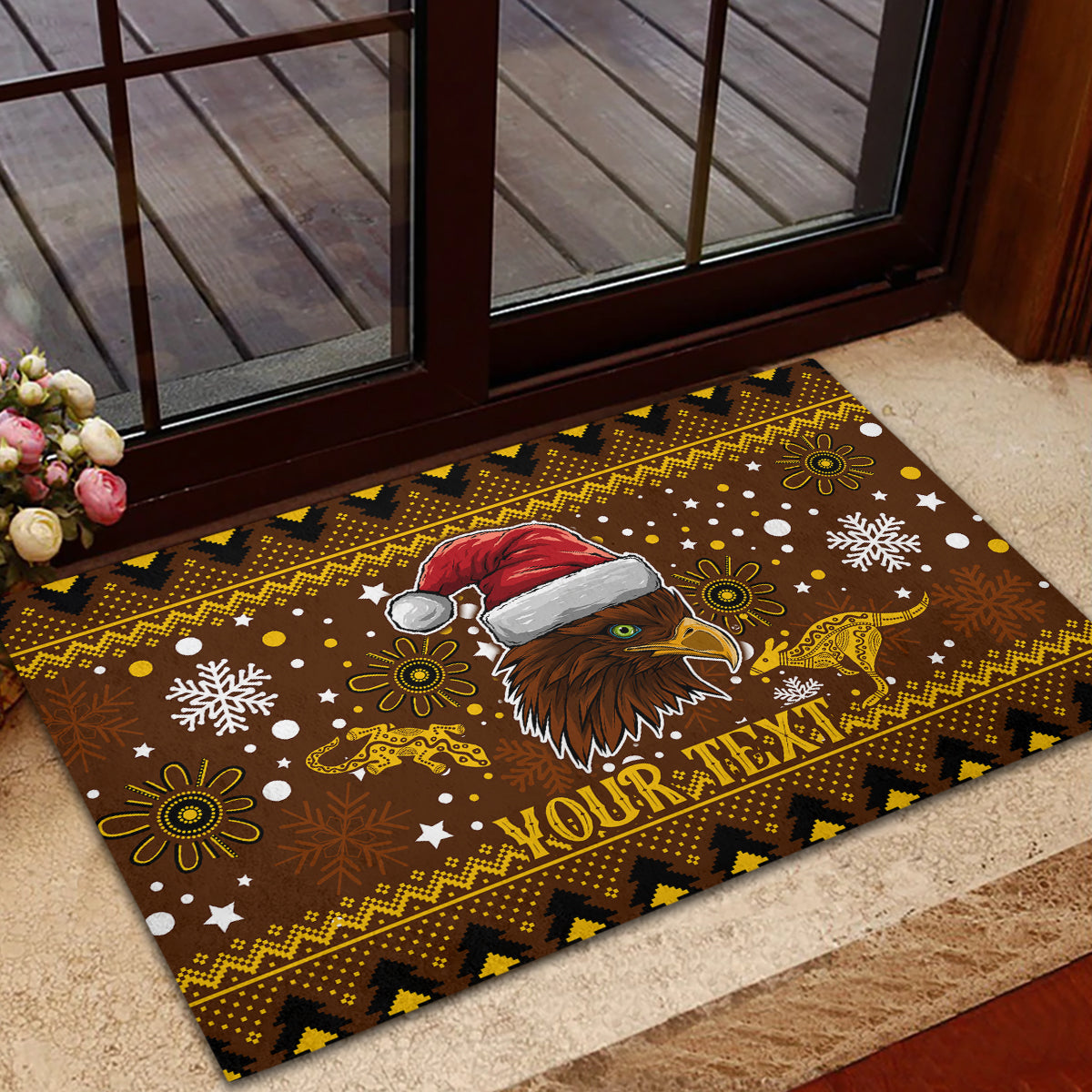 hawks-football-rubber-doormat-spectemur-agendo-christmas-vibe-2023