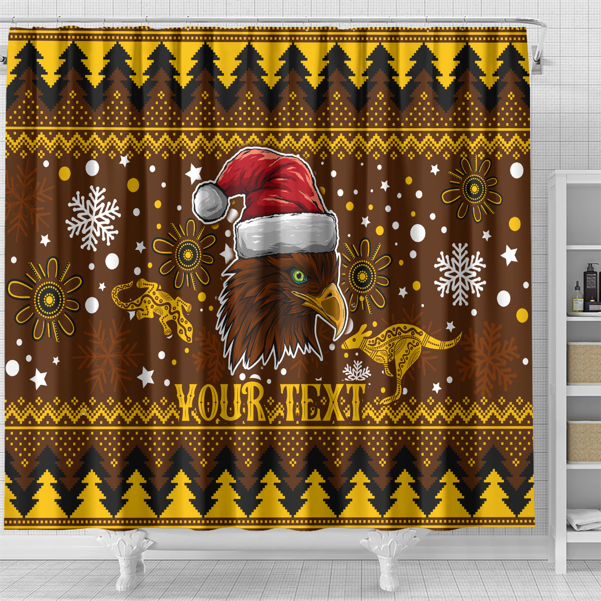 hawks-football-shower-curtain-spectemur-agendo-christmas-vibe-2023